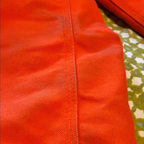 Boys Carhartt Orange Zip-Up Canvas Jacket Size Large 14-16 - Picture 11 of 11